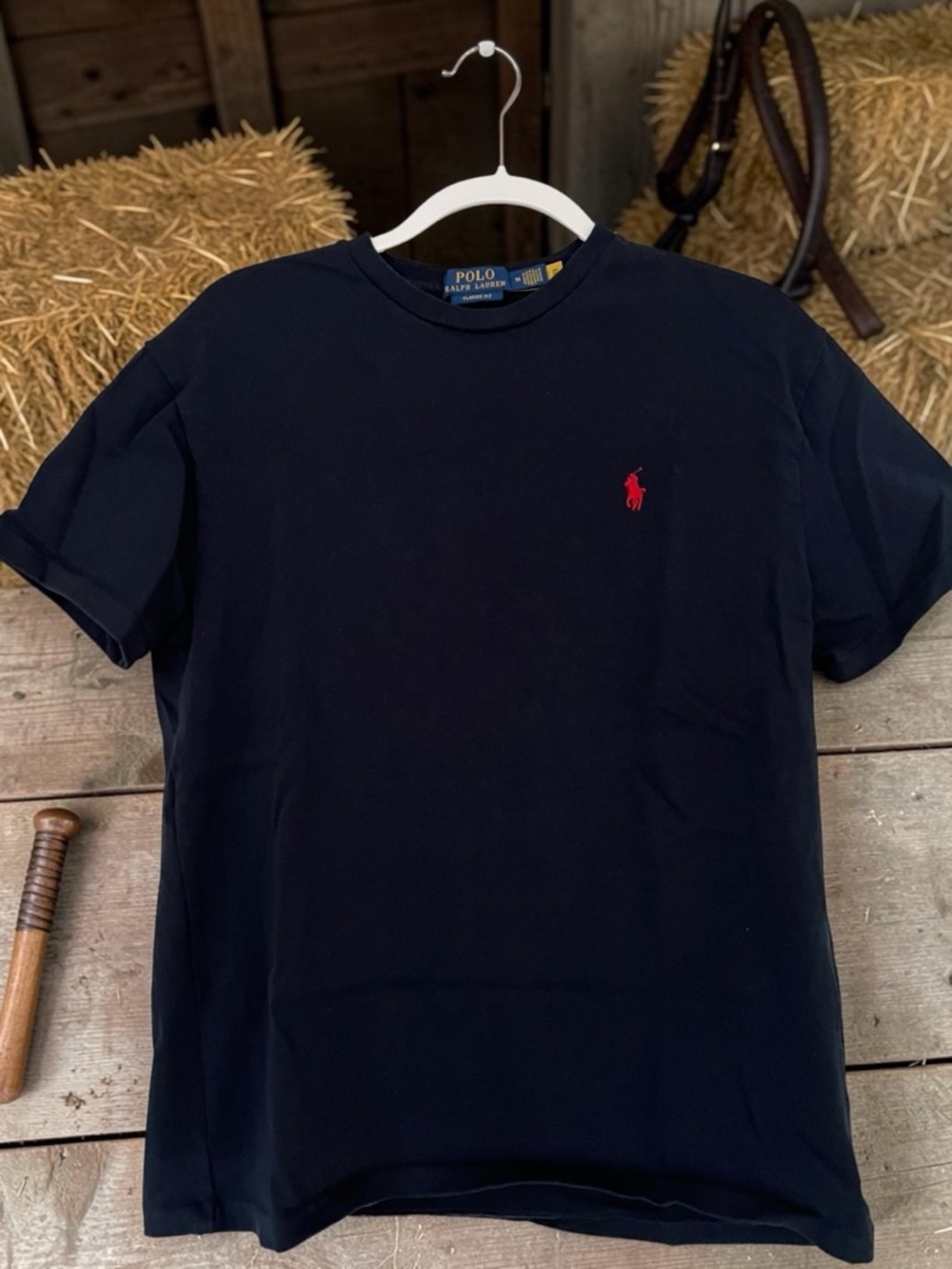 Polo by Ralph Lauren Navy Tee with Red Pony Size Medium Classic Fit